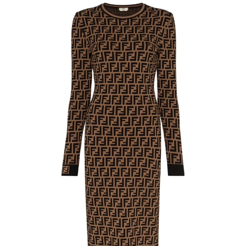 Fendi FF monogram knit dress size 40